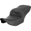 Saddlemen #823-07-189A0 - Heated RoadSofa™ Seat - Honeycomb Stitch - w/o Backrest - FLH/FLT '23-'24