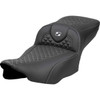 Saddlemen #823-07-20905 - Roadsofa™ Extended Reach Seat - Dragon Scale Stitch - Silver Stitch - w/o Backrest - FLT/FLH '23-'24