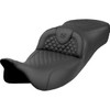 Saddlemen #808-07B-20900 - Roadsofa™ Extended Reach Seat - Dragon Scale Stitch - Black Stitch - w/o Backrest - FLH/FLT '08-'24