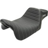 Slyfox #4710B-SlyFox - Highnoon Seat - Vinyl - Classic Stitch - Silver Logo - FLH/FLT '08-'24