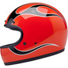 Biltwell #1002-593-503 - Gringo Helmet - Flames - Competition Orange - Medium