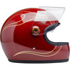 Biltwell #1003-594-502 - Gringo S Helmet - Flames - Gloss Garnet Red - Small