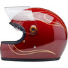 Biltwell #1003-594-502 - Gringo S Helmet - Flames - Gloss Garnet Red - Small