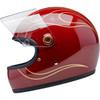 Biltwell #1003-594-503 - Gringo S Helmet - Flames - Gloss Garnet Red - Medium