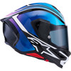 Alpinestars #8202826-1636-2XL - Supertech R7 Helmet - Zeal - 22.06 - Gloss Black/Blue/Pink Fluo/White - 2XL