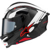Alpinestars #8203426-1353-S - Supertech R7 Helmet - 22.06 - A-Core - Gloss Black/White/Red - Small