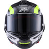 Alpinestars #8203926-1699-L - Supertech R10 Helmet - 22.06 - Arius - Gloss Black/Silver/Yellow Fluo - Large
