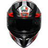 AGV #2118394018064S - K1 S Helmet - Fastlap - Black/Gray/Red - Small