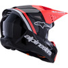 Alpinestars #8300826-1553-XL - SM3 Helmet - Radium - Gloss Black/Red Fluo/White - XL