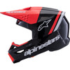 Alpinestars #8300826-1553-XXL - SM3 Helmet - Radium - Gloss Black/Red Fluo/White - 2XL