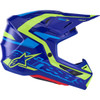 Alpinestars #8302426-7253-XS - SM7 Helmet - Deed - Gloss Blue/Yellow Fluo - XS