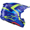 Alpinestars #8302426-7253-XS - SM7 Helmet - Deed - Gloss Blue/Yellow Fluo - XS
