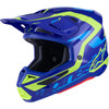 Alpinestars #8302426-7253-XXL - SM7 Helmet - Deed - Gloss Blue/Yellow Fluo - 2XL