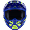 Alpinestars #8302426-7253-XXL - SM7 Helmet - Deed - Gloss Blue/Yellow Fluo - 2XL