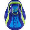 Alpinestars #8302426-7253-XXL - SM7 Helmet - Deed - Gloss Blue/Yellow Fluo - 2XL