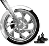 Front Fender Kit with Chrome Adapters - For 26" Wheel - 6" W Front Fender Kit with Chrome Adapters - For 26" Wheel - 6" W