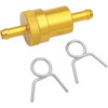 Emgo #14-34434 - Anodized Aluminum Fuel Filter - Gold - 5/16"