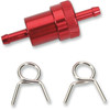 Emgo #14-34470 - Anodized Aluminum Fuel Filter - Red - 1/4"