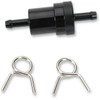 Emgo #14-34472 - Anodized Aluminum Fuel Filter - Black - 1/4"