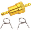 Emgo #14-34474 - Anodized Aluminum Fuel Filter - Gold - 1/4"