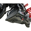 Thrashin Supply CO. #TSC-3034-2 - Skid Plate - Carbon Fiber/Gloss - With Red Brackets - FLHX/FLTRX