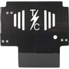 Thrashin Supply CO. #TSC-3034-5 - Skid Plate - Carbon Fiber/Gloss - With Gold Brackets - FLHX/FLTRX