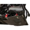 Thrashin Supply CO. #TSC-3035-2 - Skid Plate - Carbon Fiber/Forged - With Red Brackets - FLHX/FLTRX