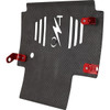 Thrashin Supply CO. #TSC-3035-2 - Skid Plate - Carbon Fiber/Forged - With Red Brackets - FLHX/FLTRX