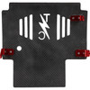 Thrashin Supply CO. #TSC-3035-2 - Skid Plate - Carbon Fiber/Forged - With Red Brackets - FLHX/FLTRX