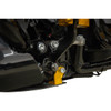 Thrashin Supply CO. #TSC-3035-5 - Skid Plate - Carbon Fiber/Forged - With Gold Brackets - FLHX/FLTRX