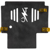 Thrashin Supply CO. #TSC-3035-5 - Skid Plate - Carbon Fiber/Forged - With Gold Brackets - FLHX/FLTRX