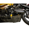 Thrashin Supply CO. #TSC-3035-5 - Skid Plate - Carbon Fiber/Forged - With Gold Brackets - FLHX/FLTRX