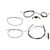 LA Choppers #LA-8321KT-16B - Standard Black Vinyl Handlebar Cable/Brake Line Kit - 15"-17" Ape Hangers - '13-'22 Sportster
