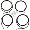 LA Choppers #LA-8054KT-16B - Standard Black Vinyl Handlebar Cable/Brake Line Kit - 15"-17" Ape Hangers - '17-'20 FL