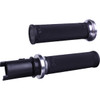 ODI #V30HTCB-S - Ruffian Lock-On Street Grips - CVO - Black/Silver