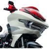 Klock Werks #KWS-01-0129-CC - Flare® Handguards - Harley-Davidson Cable Clutch - Red