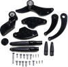 Forward Control - 18+ Softail - Chrome - Standard - Folding Rubber Inlay Pegs - Solid Lever