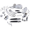 Hawg Halters #FCK-F14CS-FR-S - Forward Control - '14+ FLH - Chrome - Standard - Folding Rubber Inlay Pegs - Slotted Levers