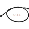 LA Choppers #LA-8400KT-13M - Scout Complete Stainless Braided Handlebar Cable/Brake Line Kit - 12"-14" Handlebars - Midnight