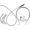 FAT Baggers INC. #249012 - EZ Install Kit - 12" Handlebars - Upper Clutch - Full Length - Braided Stainless Steel