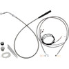 FAT Baggers INC. #219012-C - EZ Install Kit - 11"/12" Handlebars - Upper Clutch - Full Length - Braided Stainless Steel/Chrome