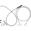 FAT Baggers INC. #219914-C - EZ Install Kit - 14" Handlebars - Upper Clutch - Full Length - Braided Stainless Steel/Chrome
