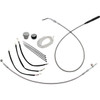 FAT Baggers INC. #149012-C - EZ Install Kit - 12" Handlebars - Upper Clutch - Braided Stainless Steel/Chrome