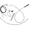 FAT Baggers INC. #119014-C - EZ Install Kit - 13"/14" Handlebars - Upper Clutch - Braided Stainless Steel/Chrome