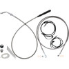 FAT Baggers INC. #249016-C - EZ Install Kit - 16" Handlebars - Upper Clutch - Full Length - Braided Stainless Steel/Chrome