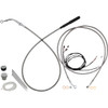 FAT Baggers INC. #219916-C - EZ Install Kit - 16" Handlebars - Upper Clutch - Full Length - Braided Stainless Steel/Chrome
