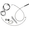 FAT Baggers INC. #149918-C - EZ Install Kit - 18" Handlebars - Upper Clutch - Braided Stainless Steel/Chrome