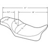 Drag Specialties Seats - Extended Reach Predator Seat - Mild Stitched - Backrest Recepticle - FL '08-'24