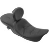 Drag Specialties Seats - Low Touring Seat - Vinyl - Pillow - with Backrest Receiver - FL '99-'07