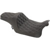 Drag Specialties Seats - Predator III Seat - Double Diamond - Silver Stitched - FL '08-'23